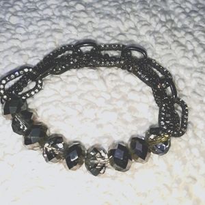 LOFT crystal and rhinestone bracelet.